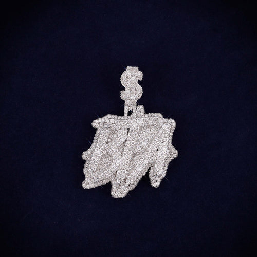 BTA Custom Name Moissanite Pendant 14K Gold icecartel main