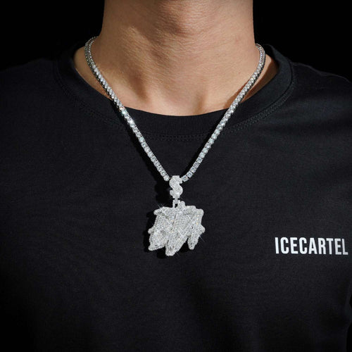 BTA Custom Name Moissanite Pendant 14K Gold icecartel model