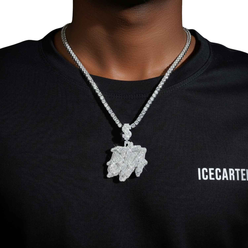 BTA Custom Name Moissanite Pendant 14K Gold icecartel model