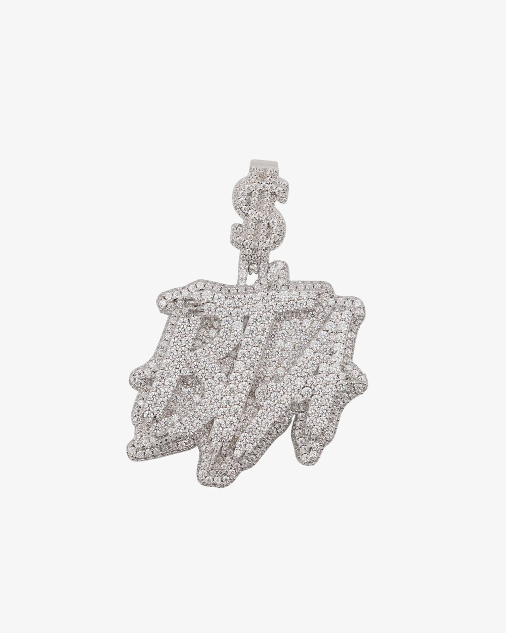 BTA Custom Name Moissanite Pendant 14K Gold icecartel white