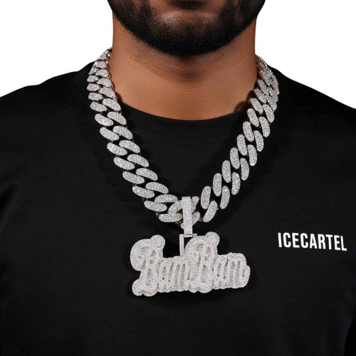 "BamBam" Custom Moissanite Pendant 14k Gold model