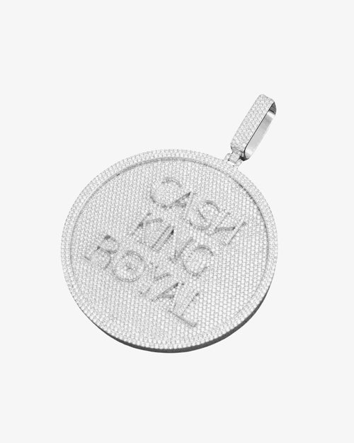 "CASH KING ROYAL" Custom Moissanite Name Pendant 14k Gold 1