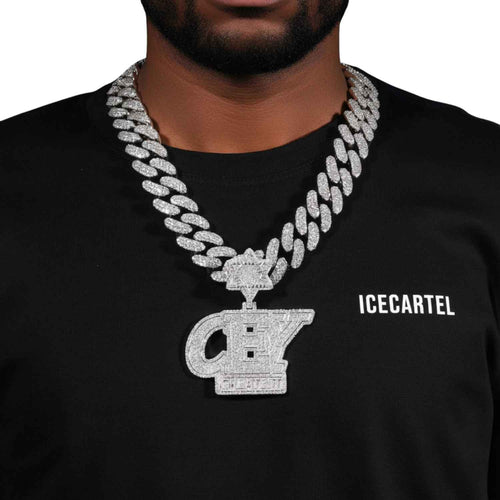 "CEY" Custom Moissanite Pendant 14k Gold model