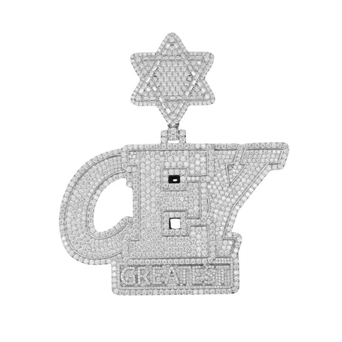 "CEY" Custom Moissanite Pendant 14k Gold 1