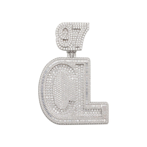 CL 97 Custom Name Moissanite Pendant 14K Gold icecartel white