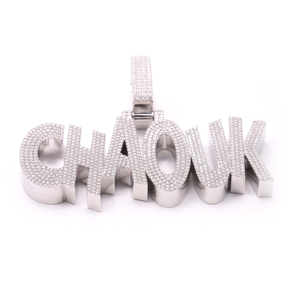 Chaouk Custom Pendant 14K White Gold 4