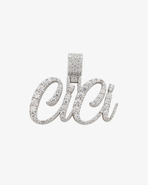 CiCi Custom Moissanite Name Pendant 14K Gold icecartel white