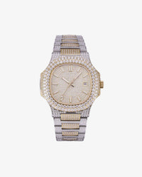 Circle Face Moissanite Watch 14K Yellow Gold px