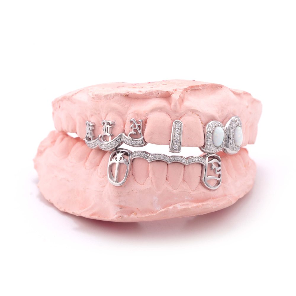 Custom Cross Opal Moissanite Grillz - IceCartel™