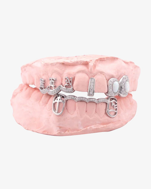 Custom Cross Opal Moissanite Grillz icecartel px