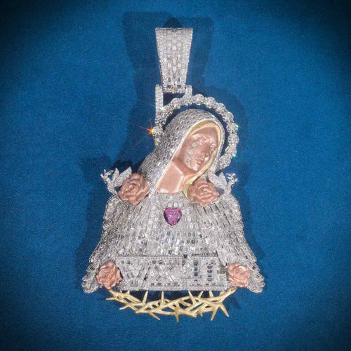 Custom Hail Mary Pendant 14K Gold 2