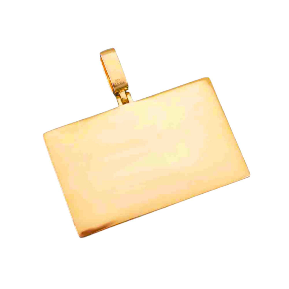Custom Moissanite Credit Card Pendant 14K Yellow Gold 31