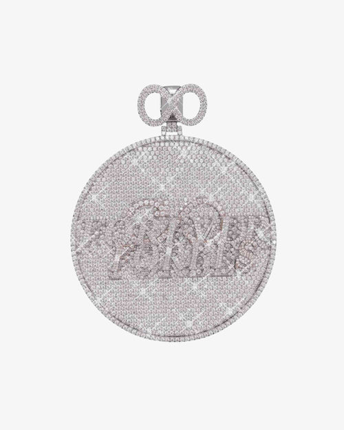 Custom Moissanite Eternity Circle Pendant 14k Gold Icecartel main1