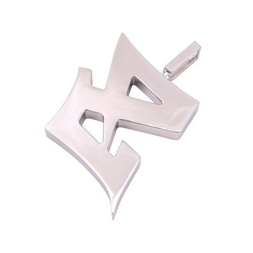 Custom Moissanite Letter "S" Pendant 14K Gold 4