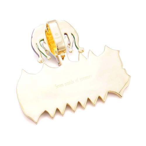 Custom Moissanite "SHAAD" Pendant 14K Yellow Gold 4