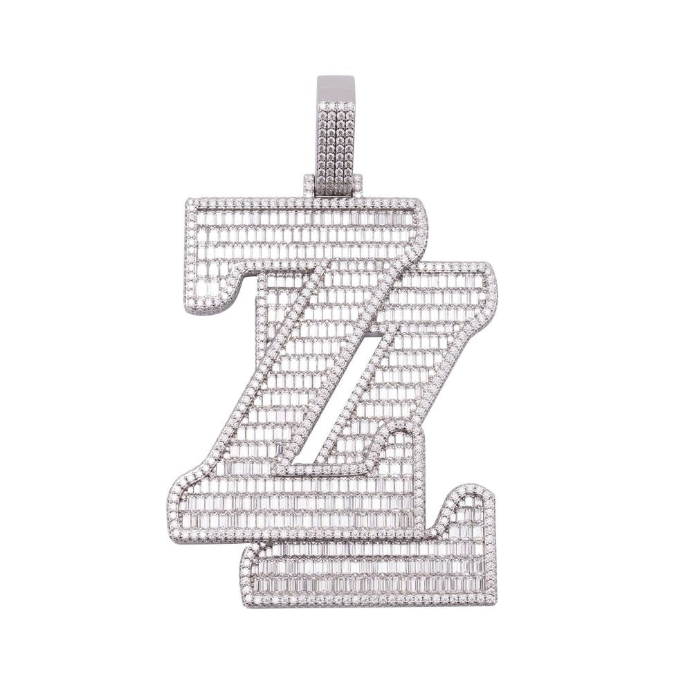 Custom iced out ZZ Pendant 2