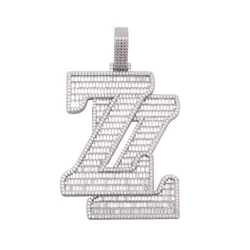 Custom iced out ZZ Pendant 2