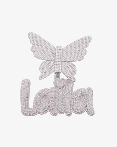 Custom moissanite laila pendant white gold 2