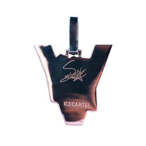 Custom moissanite pendant solid back1