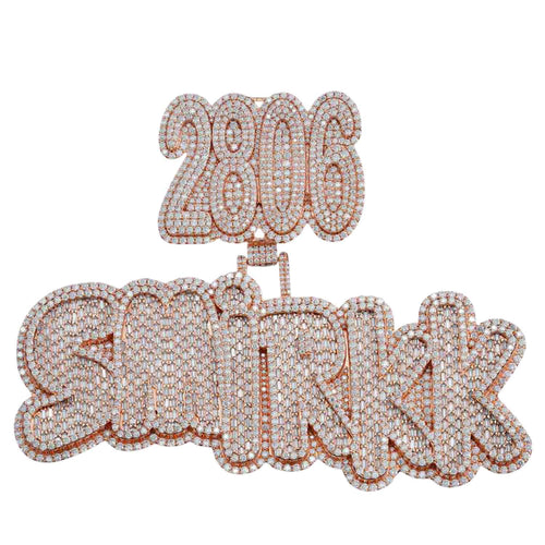 Custom vvs moissanite rose gold pendant1