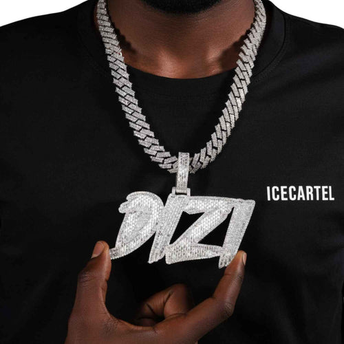 "DIZI" Custom Moissanite Pendant 14K Gold model