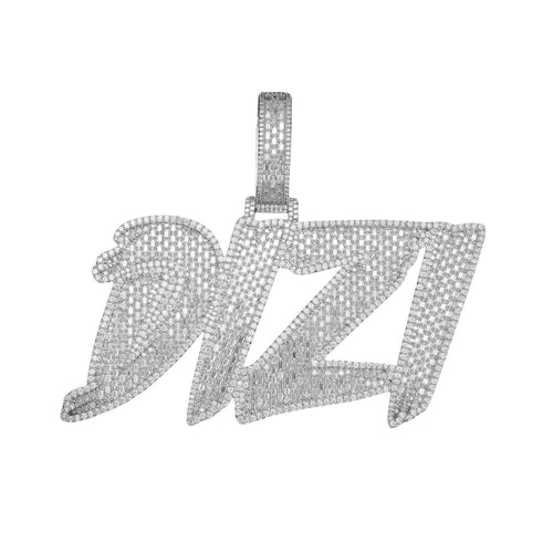 "DIZI" Custom Moissanite Pendant 14K Gold 1