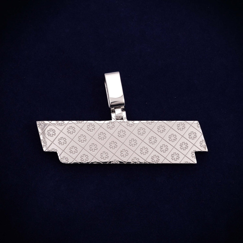 DJ AVAIANCHE Custom Moissanite Name Pendant 14K Gold icecartel back