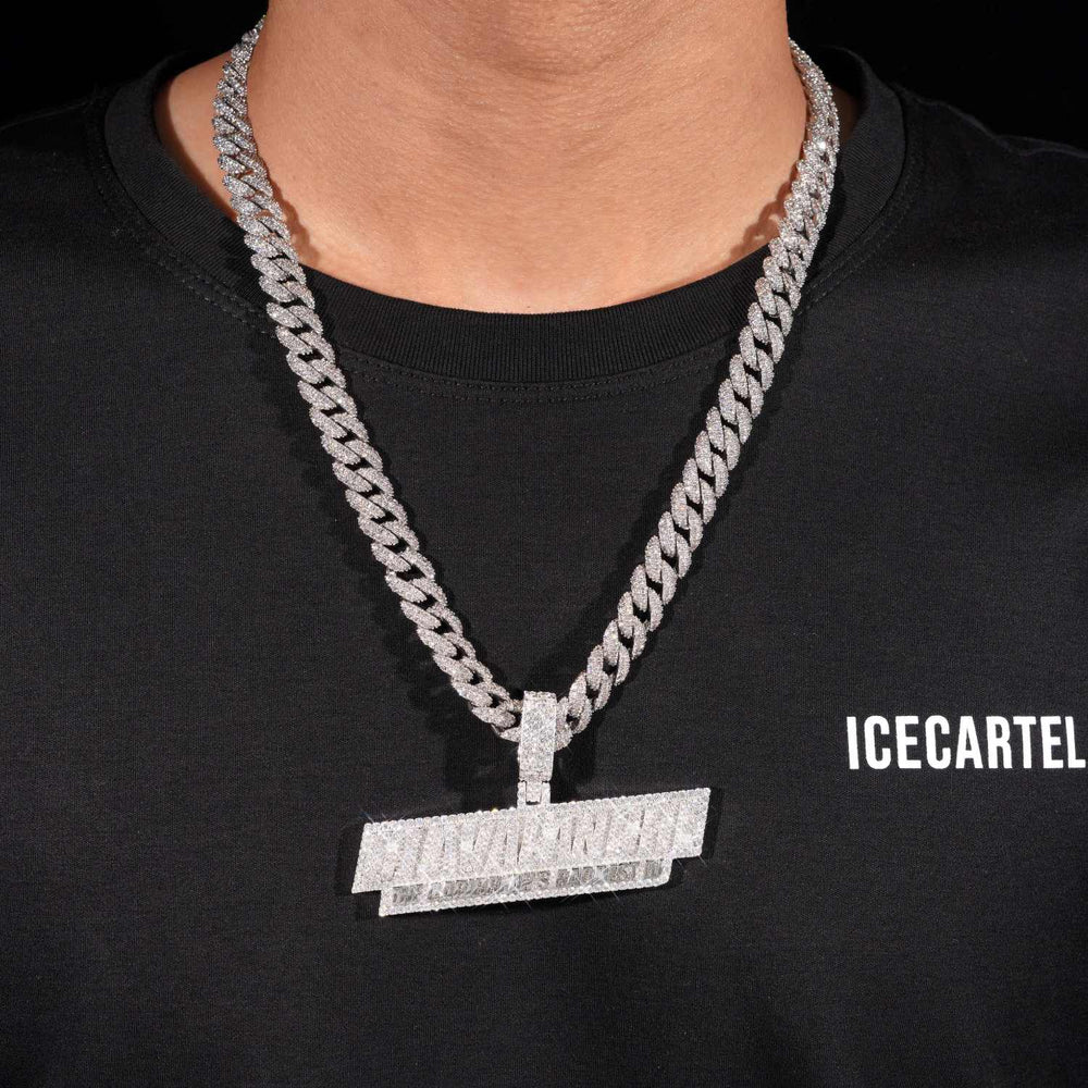 DJ AVAIANCHE Custom Moissanite Name Pendant 14K Gold icecartel model