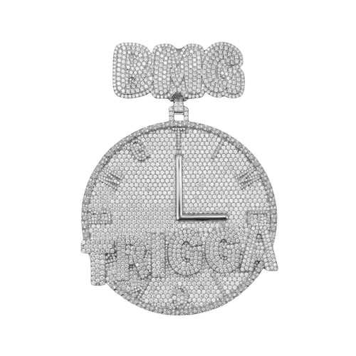 "DMG" Custom Moissanite Pendant 14K Gold 1