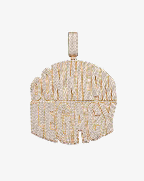 "DON KILAM LEGACY" Custom Moissanite Name Pendant 14k Gold 1