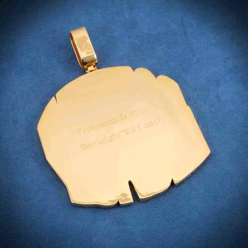 "DON KILAM LEGACY" Custom Moissanite Name Pendant 14k Gold back