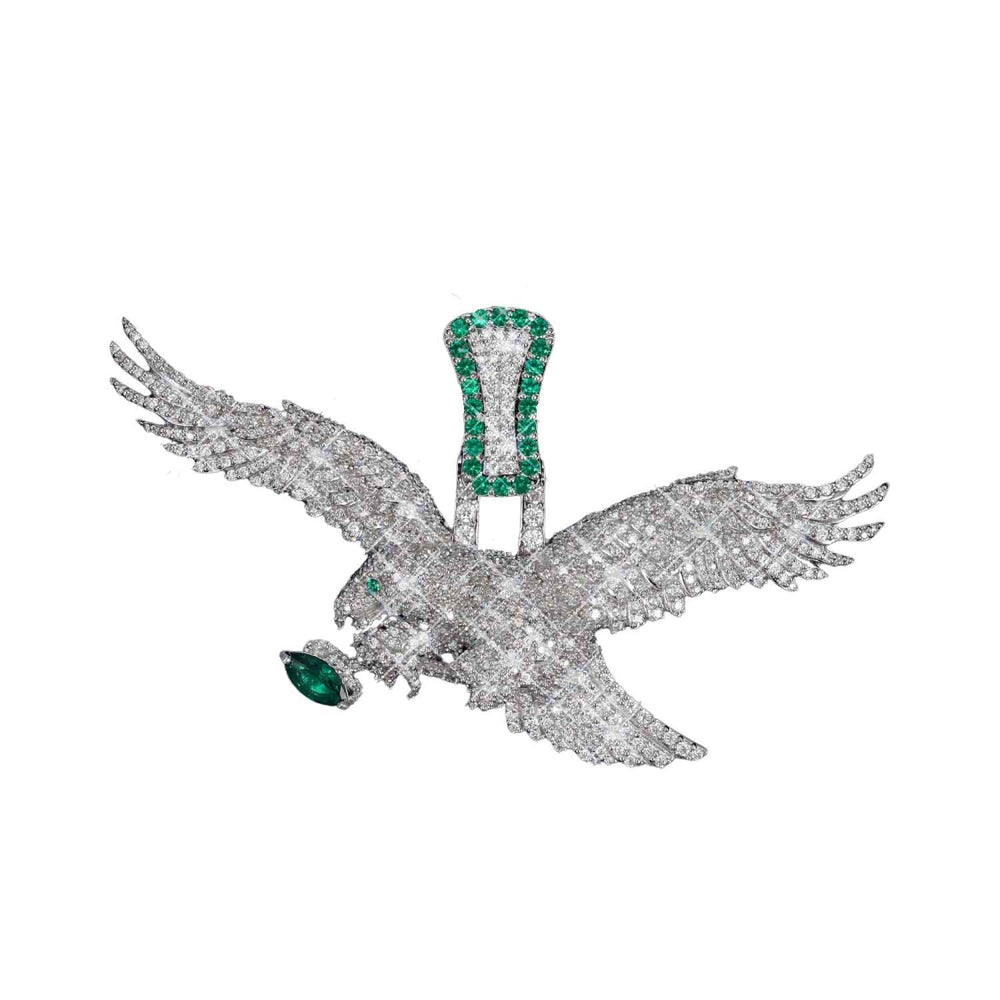 EAGLE Custom Moissanite Pendant 14K Gold Icecartel MAIN1