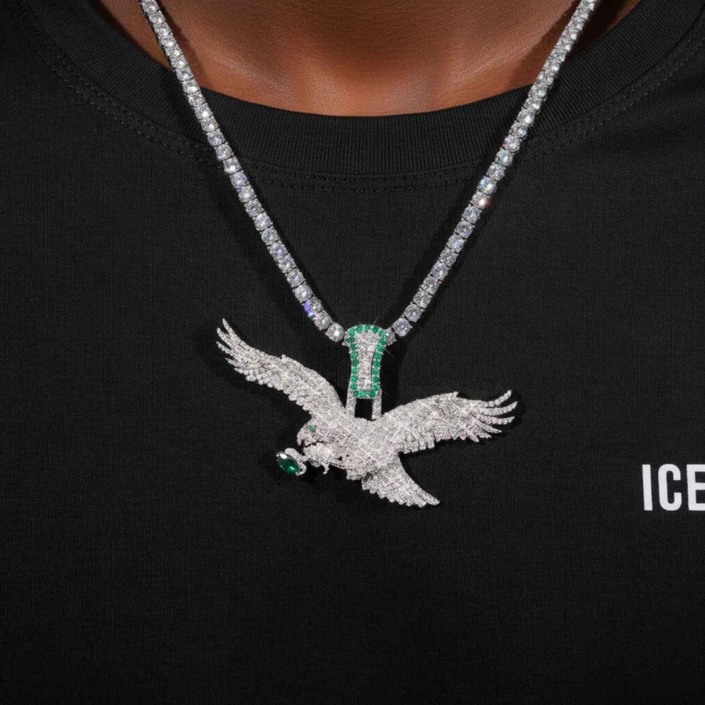 EAGLE Custom Moissanite Pendant 14K Gold Icecartel MODEL1