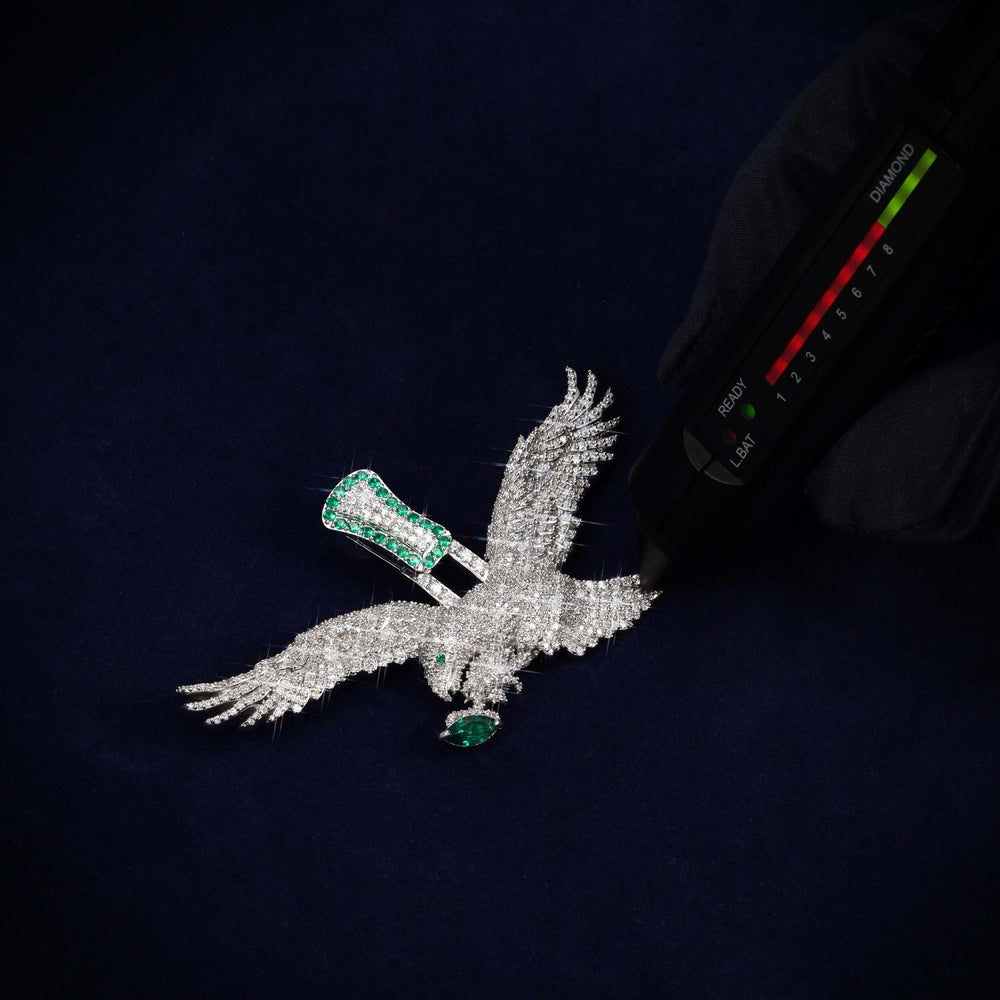 EAGLE Custom Moissanite Pendant 14K Gold Icecartel TEST