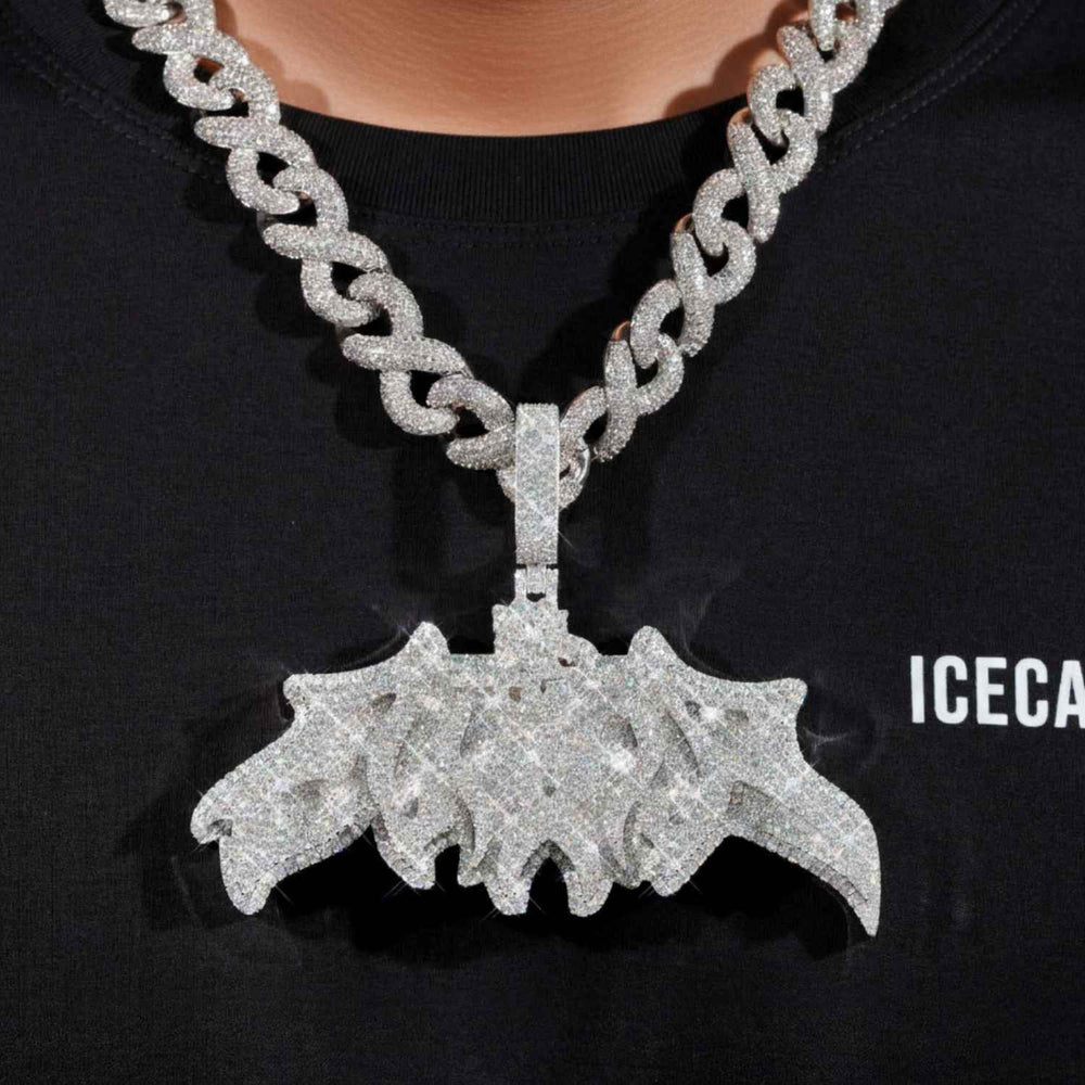 ELIXIR Custom Moissanite Pendant 14K Gold ICECARTEL model1