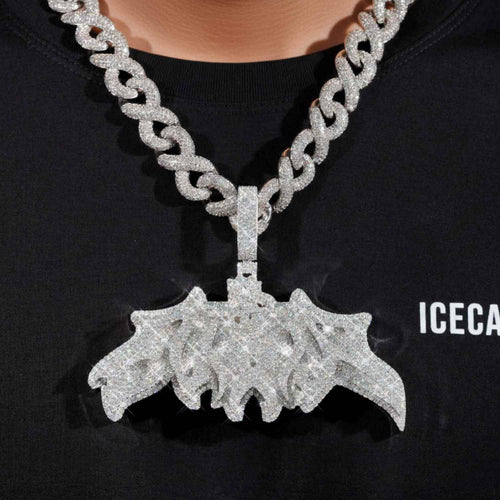 ELIXIR Custom Moissanite Pendant 14K Gold ICECARTEL model1