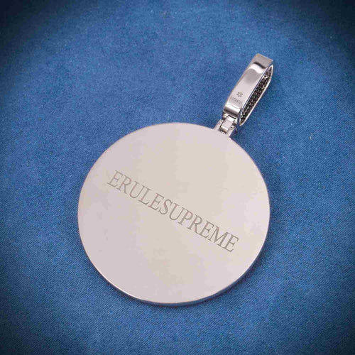 "ERULE" Custom Moissanite Pendant 14K Gold back