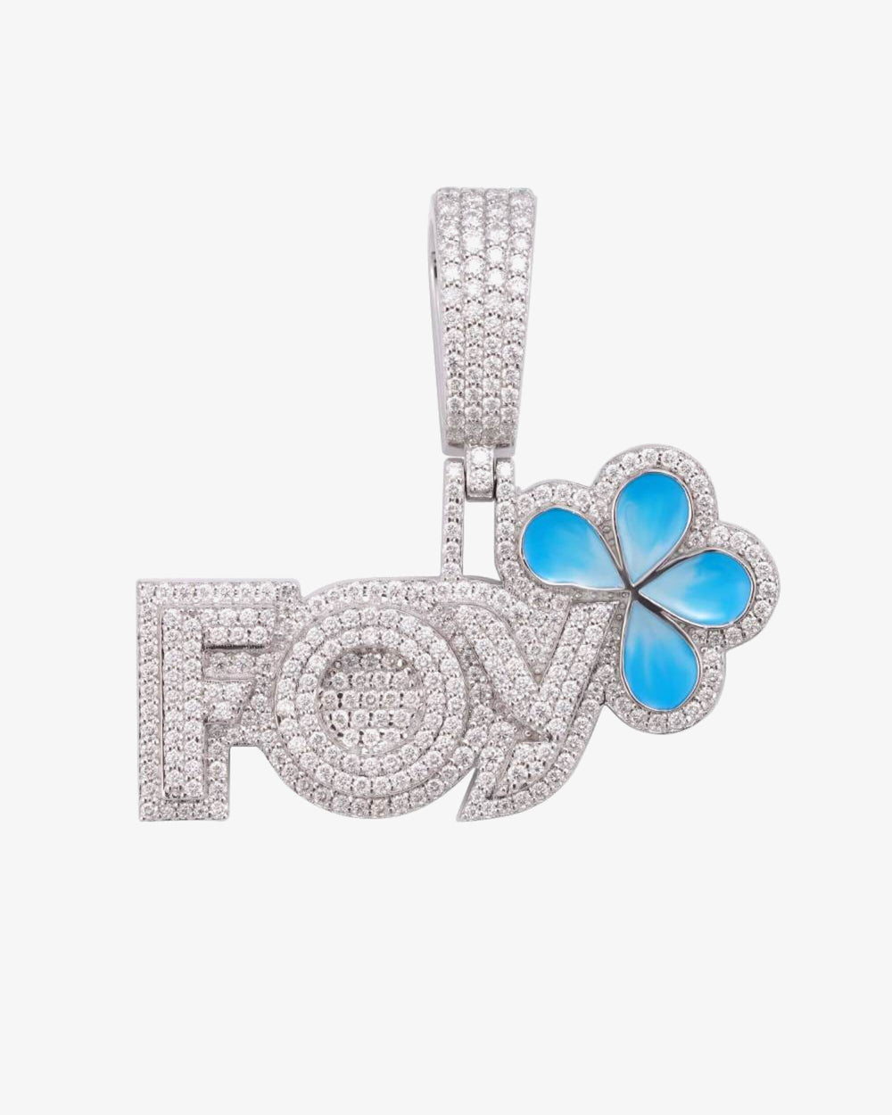 FOY Custom Moissanite Pendant 14K Gold 3