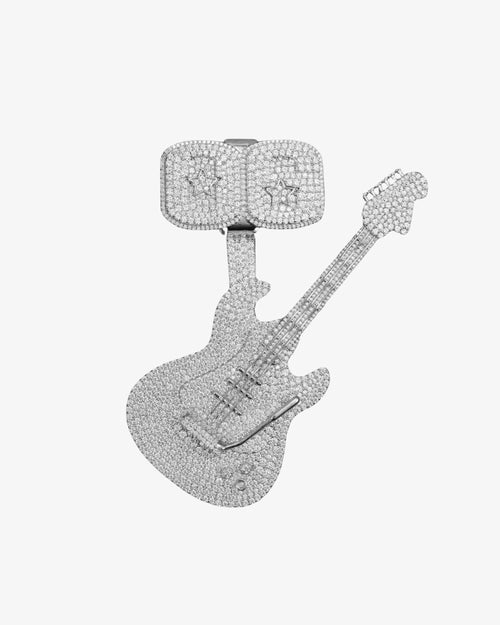"GUITAR" Custom Moissanite Pendant 14K Gold 1