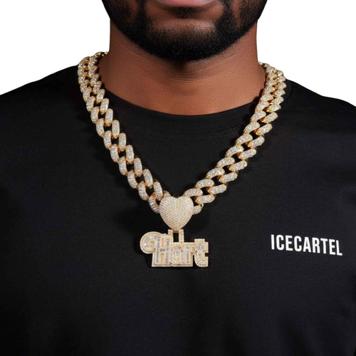 "HART" Custom Moissanite Pendant 14k Gold model