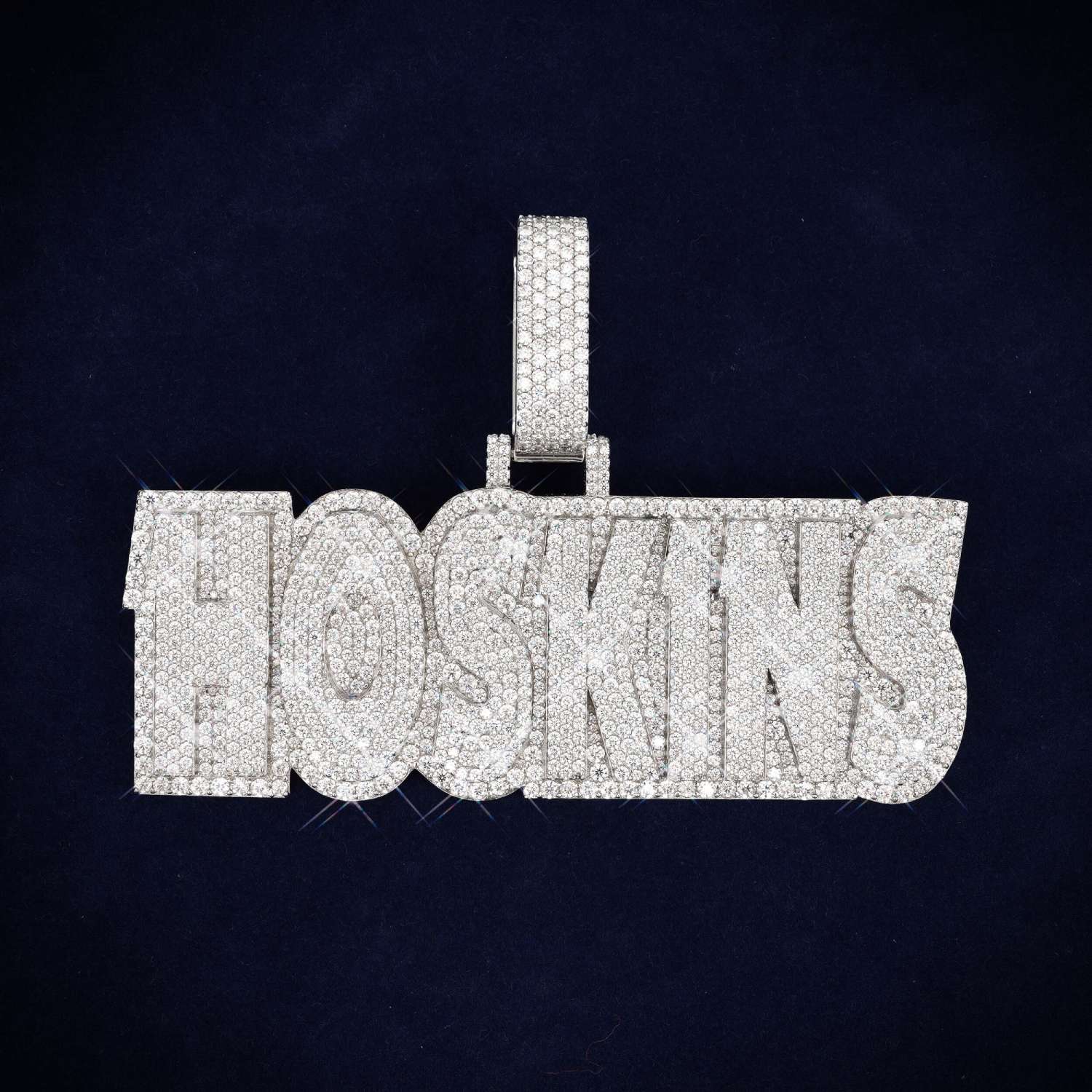 HOSKINS Custom Moissanite Name Pendant 14K Gold ICECARTEL MAIN