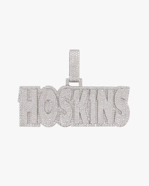 HOSKINS Custom Moissanite Name Pendant 14K Gold ICECARTEL WHITE