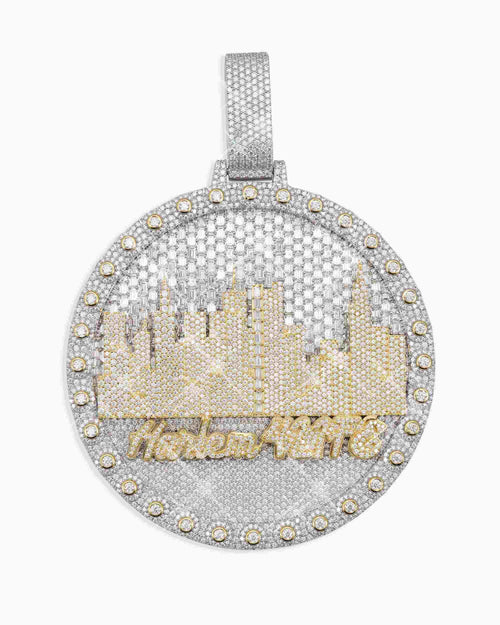 Harlem custom circle pendant 14k gold icecartel main