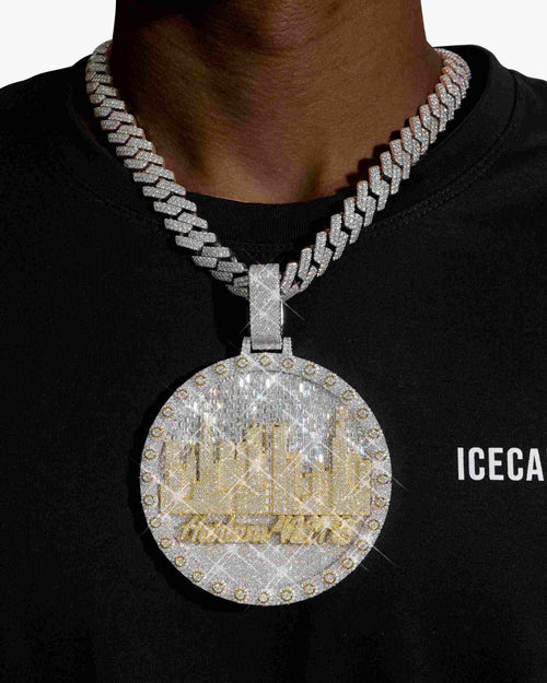 Harlem custom circle pendant 14k gold icecartel model