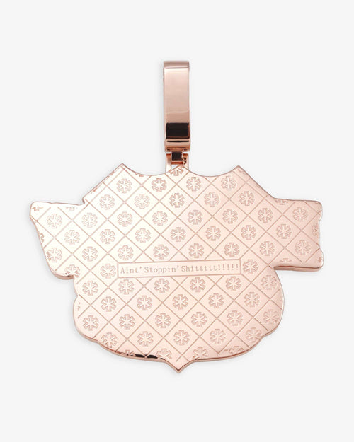 Highway Gang custom circle pendant 14k gold icecartel back