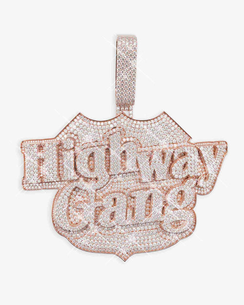 Highway Gang custom circle pendant 14k gold icecartel main