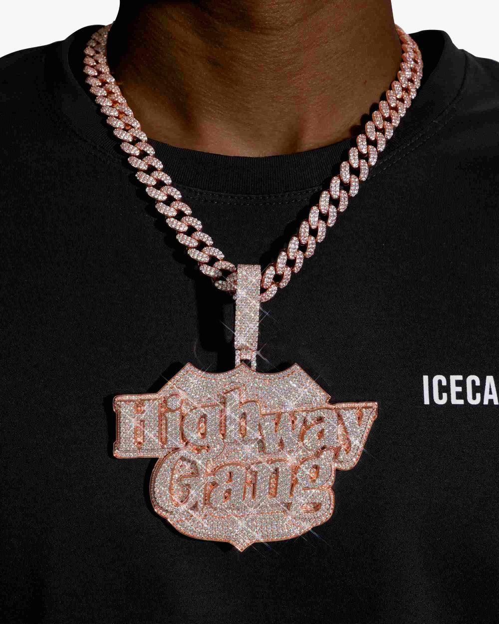 Highway Gang custom circle pendant 14k gold icecartel model