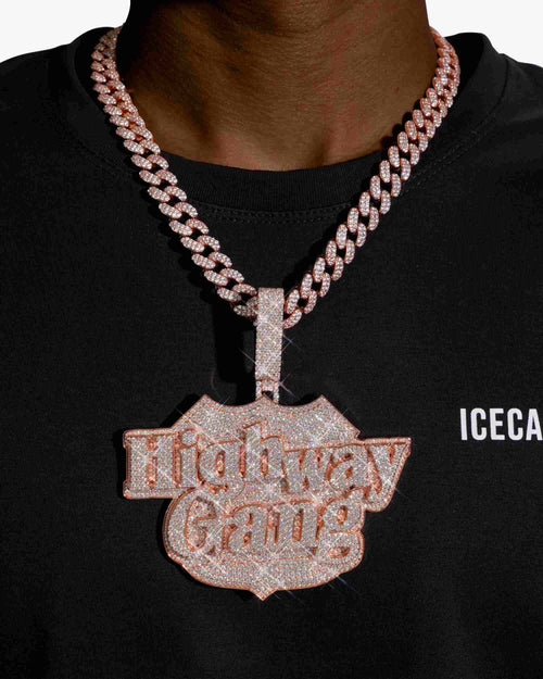 Highway Gang custom circle pendant 14k gold icecartel model