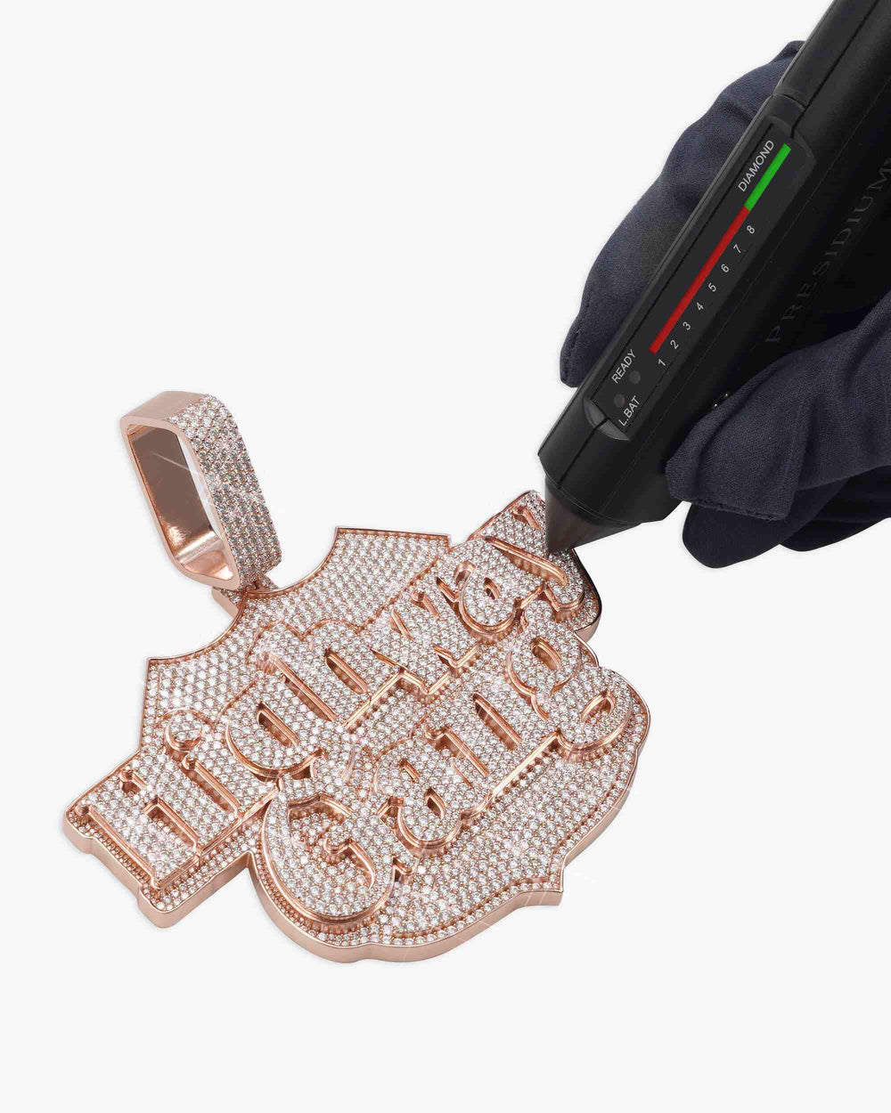 Highway Gang custom circle pendant 14k gold icecartel test