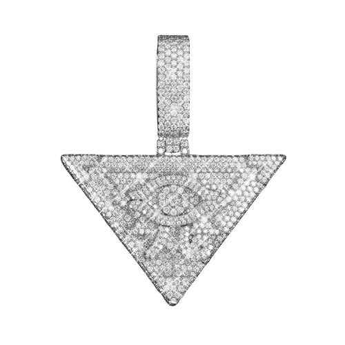 "ILLUMINATI" Custom Moissanite Pendant 14K Gold 11
